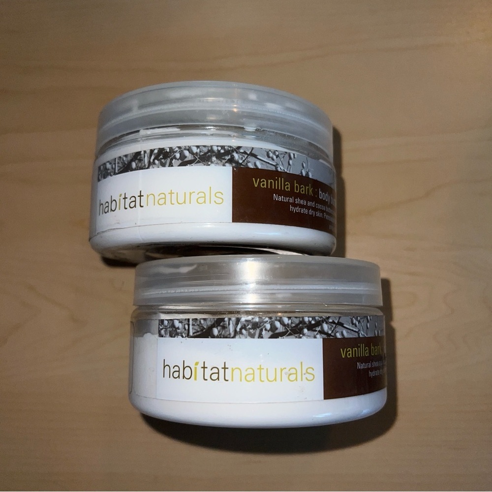 2 x Vanilla bark body butter Habitat Naturals
